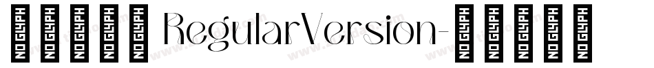 汉文行海書 RegularVersion字体转换